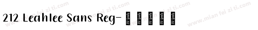 212 Leahlee Sans Reg字体转换